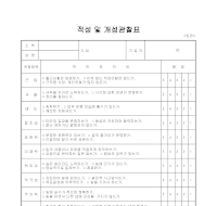 적성및개성관찰표 (앞면)